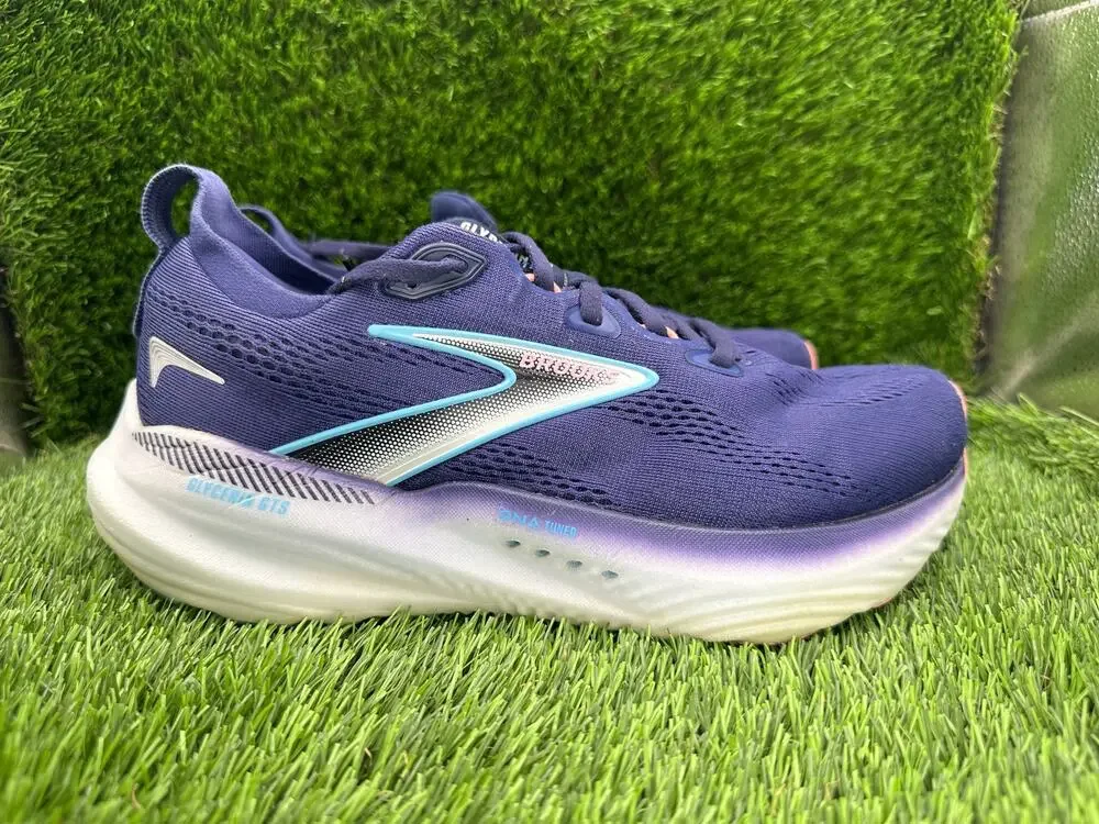Brooks Glycerin GTS 22 1204352E429 Athletic Sneaker Women's 8 Blue Jacquard Gym
